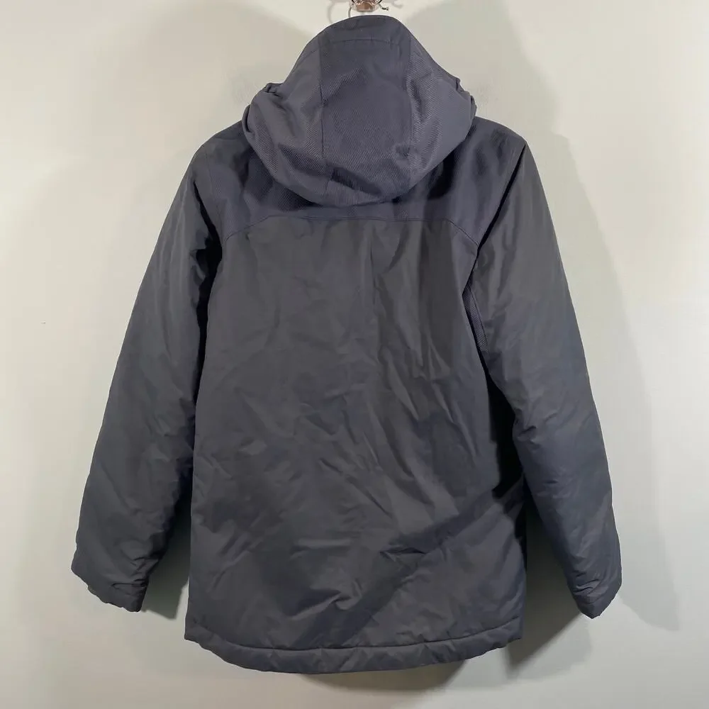 Columbia Youth Grey Omni-Tech Omni Heat Waterproof Breathable Hooded Jacket Sz L